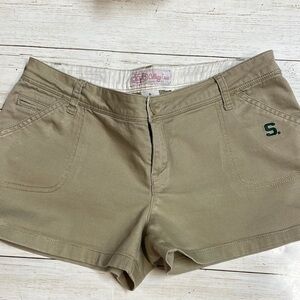 College classics khaki color Michigan State Spartans shorts. Size 5.